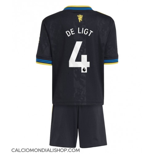 Maglie da calcio Manchester United Matthijs de Ligt #4 Terza Maglia Bambino 2025-26 Manica Corta (+ Pantaloni corti)